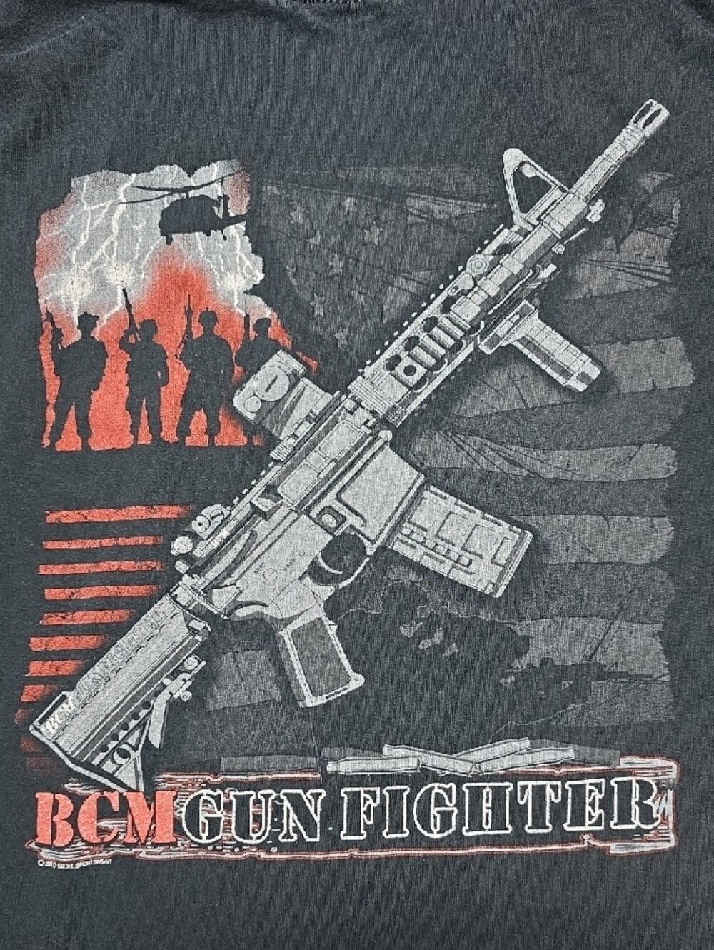BCM Bravo Company Manufacturing Gun Fighter AR-15 Graphic Tee Shirt Sz XL